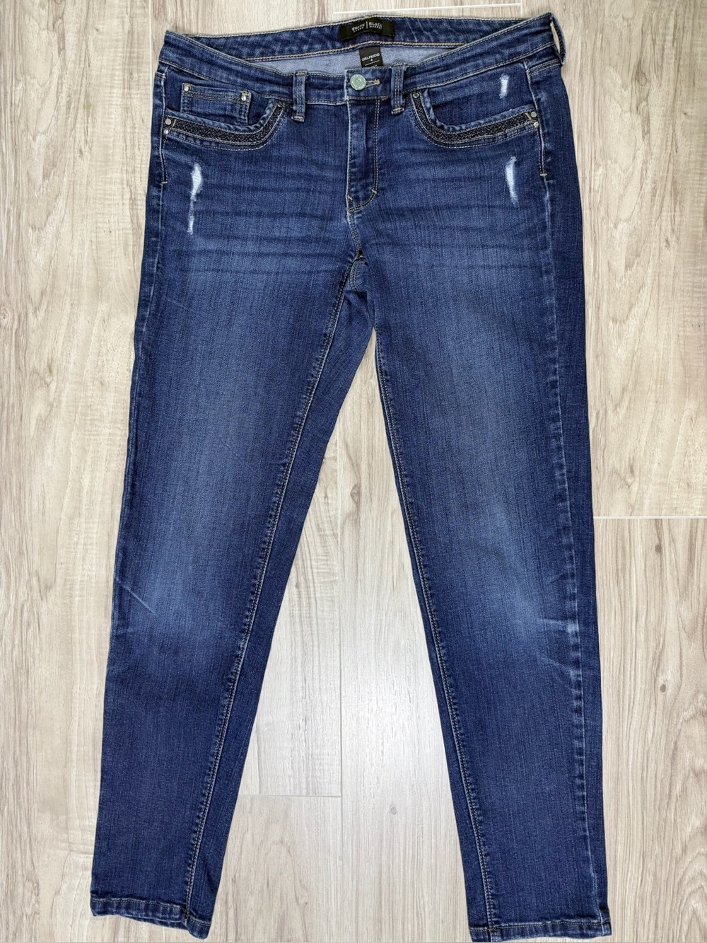 White House Black Market Women's Dark Blue Skinny Jeans